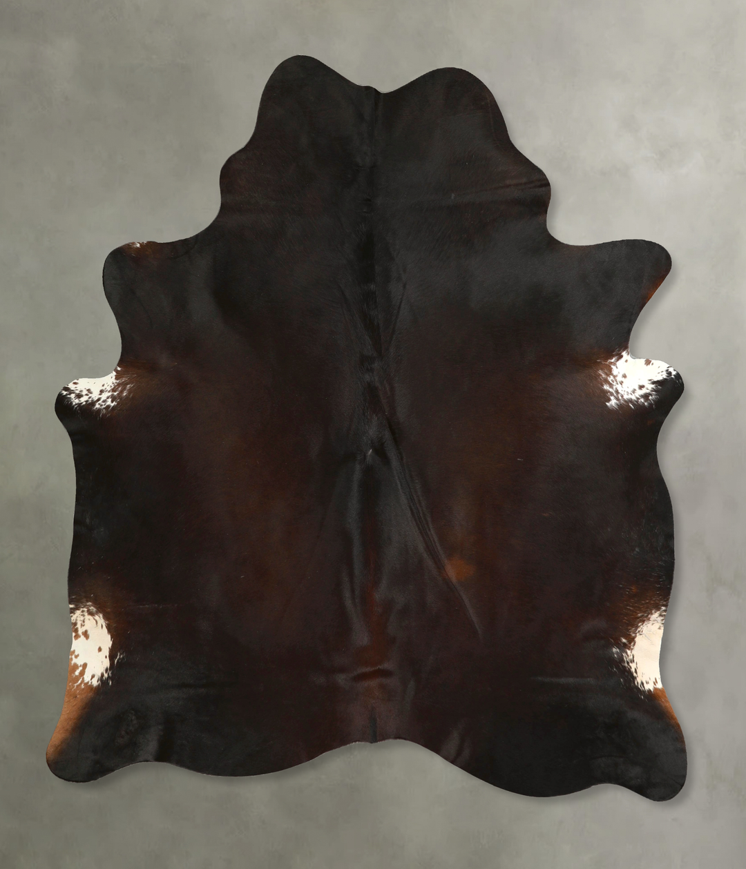 Chocolate X-Large Brazilian Cowhide Rug 7'3"H x 5'11"W #A49874 by Huds
