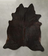Solid Black X-Large Brazilian Cowhide Rug 7'6"H x 6'8"W #A49875 by Hudson Hides