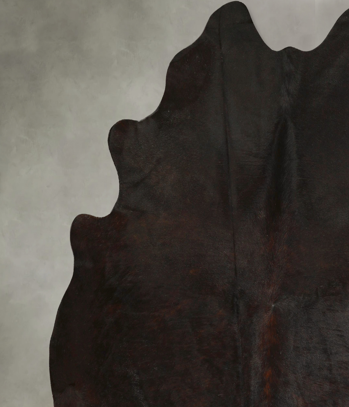 Solid Black X-Large Brazilian Cowhide Rug 7'6"H x 6'8"W #A49875 by Hudson Hides