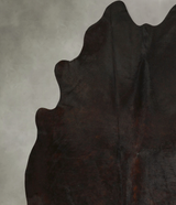 Solid Black X-Large Brazilian Cowhide Rug 7'6"H x 6'8"W #A49875 by Hudson Hides