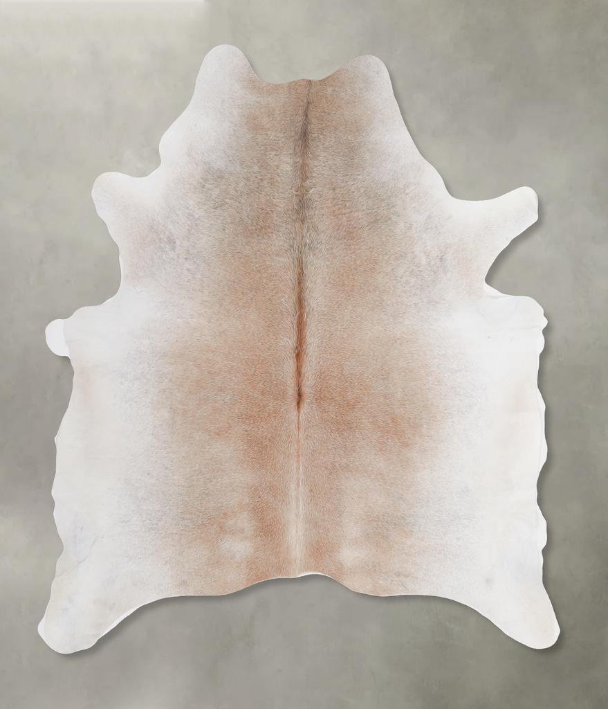 Grey with Beige Large Brazilian Cowhide Rug 5'11"H x 5'11"W #A4988 by Hudson Hides