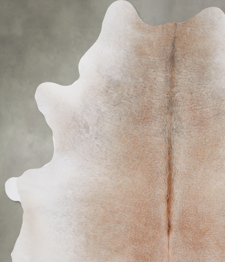 Grey with Beige Large Brazilian Cowhide Rug 5'11"H x 5'11"W #A4988 by Hudson Hides