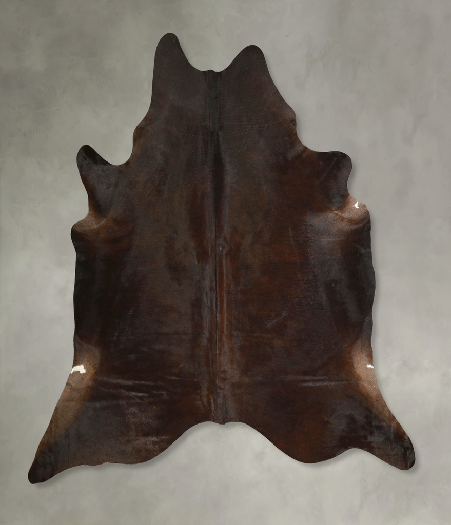 Chocolate XX-Large Brazilian Cowhide Rug 7'6"H x 7'4"W #A49911 by Hudson Hides