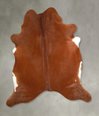 Solid Brown X-Large Brazilian Cowhide Rug 7'2"H x 6'9"W #A49924 by Hudson Hides
