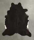 Solid Black X-Large Brazilian Cowhide Rug 6'11"H x 6'7"W #A49925 by Hudson Hides