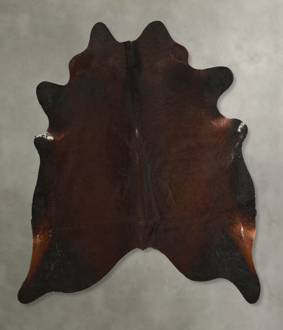 Chocolate X-Large Brazilian Cowhide Rug 7'1"H x 6'6"W #A49935 by Hudso
