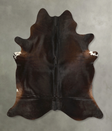 Solid Black X-Large Brazilian Cowhide Rug 7'2"H x 6'6"W #A49960 by Hudson Hides