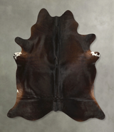 Solid Black X-Large Brazilian Cowhide Rug 7'2"H x 6'6"W #A49960 by Hudson Hides