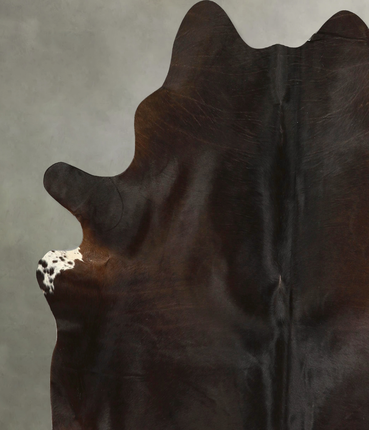 Solid Black X-Large Brazilian Cowhide Rug 7'2"H x 6'6"W #A49960 by Hudson Hides