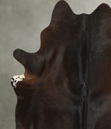 Solid Black X-Large Brazilian Cowhide Rug 7'2"H x 6'6"W #A49960 by Hudson Hides