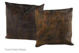 Dark Brindle Cowhide Pillow 20x20 #A50009 by Hudson Hides
