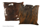 Tricolor Cowhide Pillow 20x20 #A50011 by Hudson Hides