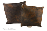 Dark Brindle Cowhide Pillow 20x20 #A50014 by Hudson Hides