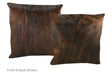Dark Brindle Cowhide Pillow 20x20 #A50021 by Hudson Hides