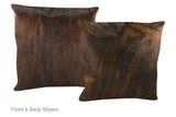 Dark Brindle Cowhide Pillow 20x20 #A50021 by Hudson Hides