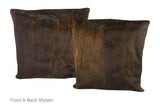 Dark Brindle Cowhide Pillow 20x20 #A50024 by Hudson Hides