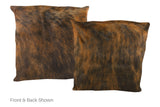 Medium Brindle Cowhide Pillow 20x20 #A50026 by Hudson Hides