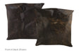 Dark Brindle Cowhide Pillow 20x20 #A50028 by Hudson Hides