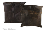 Dark Brindle Cowhide Pillow 20x20 #A50028 by Hudson Hides