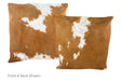 Brown and White Cowhide Pillow 20x20 #A50032 by Hudson Hides