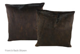 Chocolate Cowhide Pillow 20x20 #A50033 by Hudson Hides