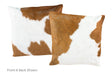 Brown and White Cowhide Pillow 20x20 #A50039 by Hudson Hides