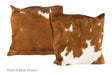 Brown and White Cowhide Pillow 20x20 #A50047 by Hudson Hides