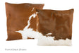 Brown and White Cowhide Pillow 20x20 #A50048 by Hudson Hides