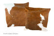Brown and White Cowhide Pillow 20x20 #A50053 by Hudson Hides