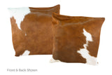 Brown and White Cowhide Pillow 20x20 #A50053 by Hudson Hides