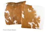 Brown and White Cowhide Pillow 20x20 #A50056 by Hudson Hides