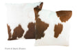 Brown and White Cowhide Pillow 20x20 #A50057 by Hudson Hides