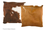 Brown and White Cowhide Pillow 20x20 #A50066 by Hudson Hides