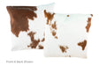 Brown and White Cowhide Pillow 20x20 #A50067 by Hudson Hides