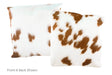 Brown and White Cowhide Pillow 20x20 #A50069 by Hudson Hides
