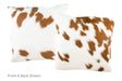 Brown and White Cowhide Pillow 20x20 #A50071 by Hudson Hides