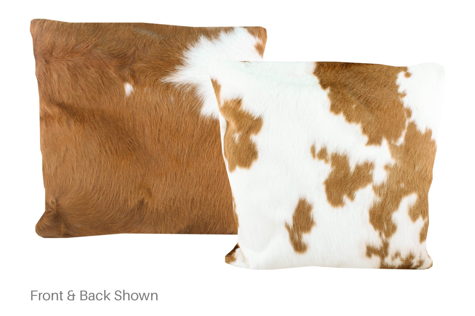 Brown and White Cowhide Pillow #A50077