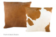 Brown and White Cowhide Pillow 20x20 #A50078 by Hudson Hides
