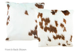 Brown and White Cowhide Pillow 20x20 #A50079 by Hudson Hides