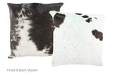 Black and White Cowhide Pillow 20x20 #A50085 by Hudson Hides