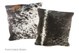 Salt and Pepper Black Cowhide Pillow 20x20 #A50086 by Hudson Hides