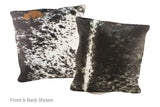 Salt and Pepper Black Cowhide Pillow 20x20 #A50086 by Hudson Hides