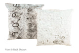 Salt and Pepper Black Cowhide Pillow 20x20 #A50087 by Hudson Hides