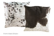 Salt and Pepper Black Cowhide Pillow 20x20 #A50089 by Hudson Hides