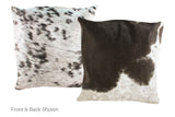 Salt and Pepper Black Cowhide Pillow 20x20 #A50089 by Hudson Hides