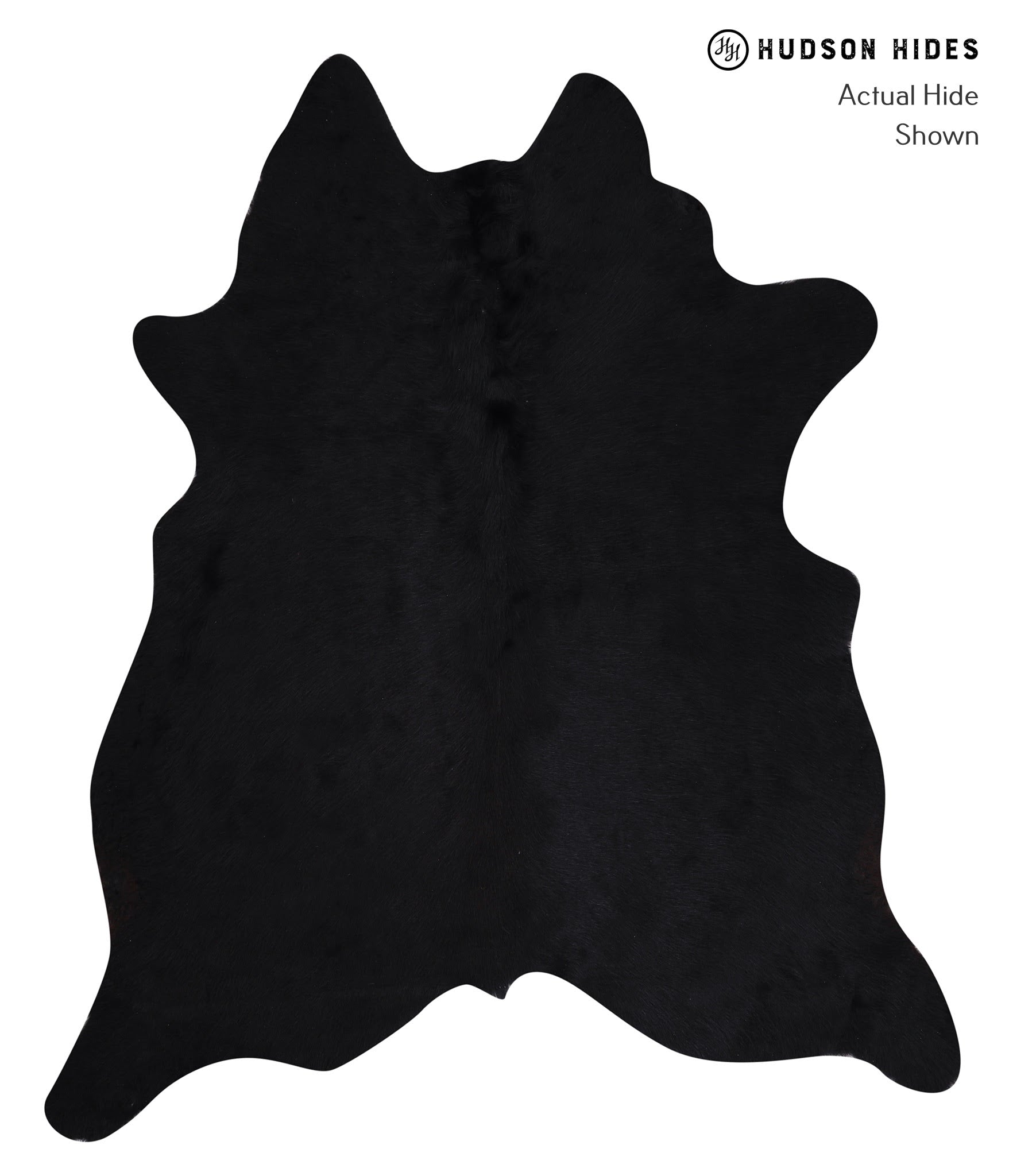 Solid Black Cowhide Rug #A5009