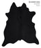 Solid Black X-Large Brazilian Cowhide Rug 7'4