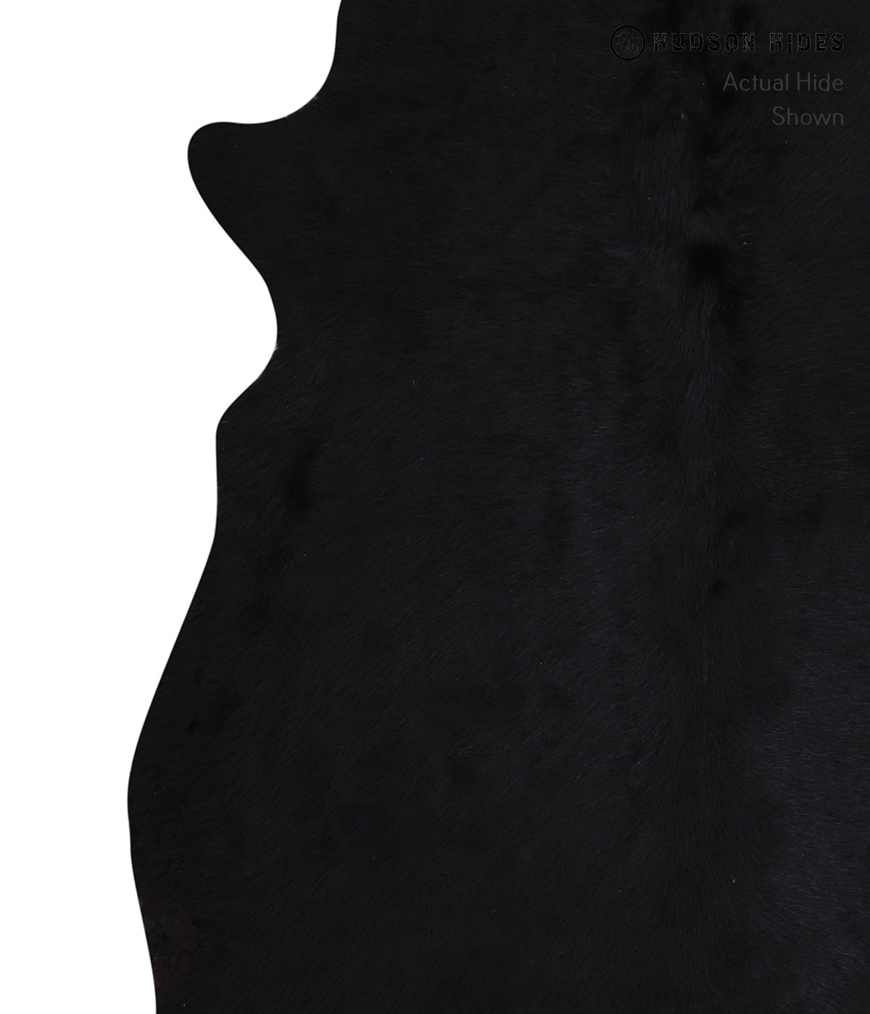 Solid Black Cowhide Rug #A5009