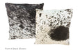 Salt and Pepper Black Cowhide Pillow 20x20 #A50090 by Hudson Hides