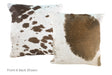 Salt and Pepper Brown Cowhide Pillow 20x20 #A50092 by Hudson Hides